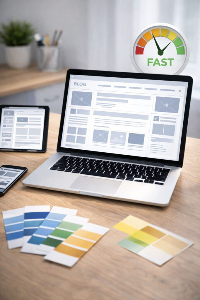 Blog design and loading speed optimization for a WordPress niche site